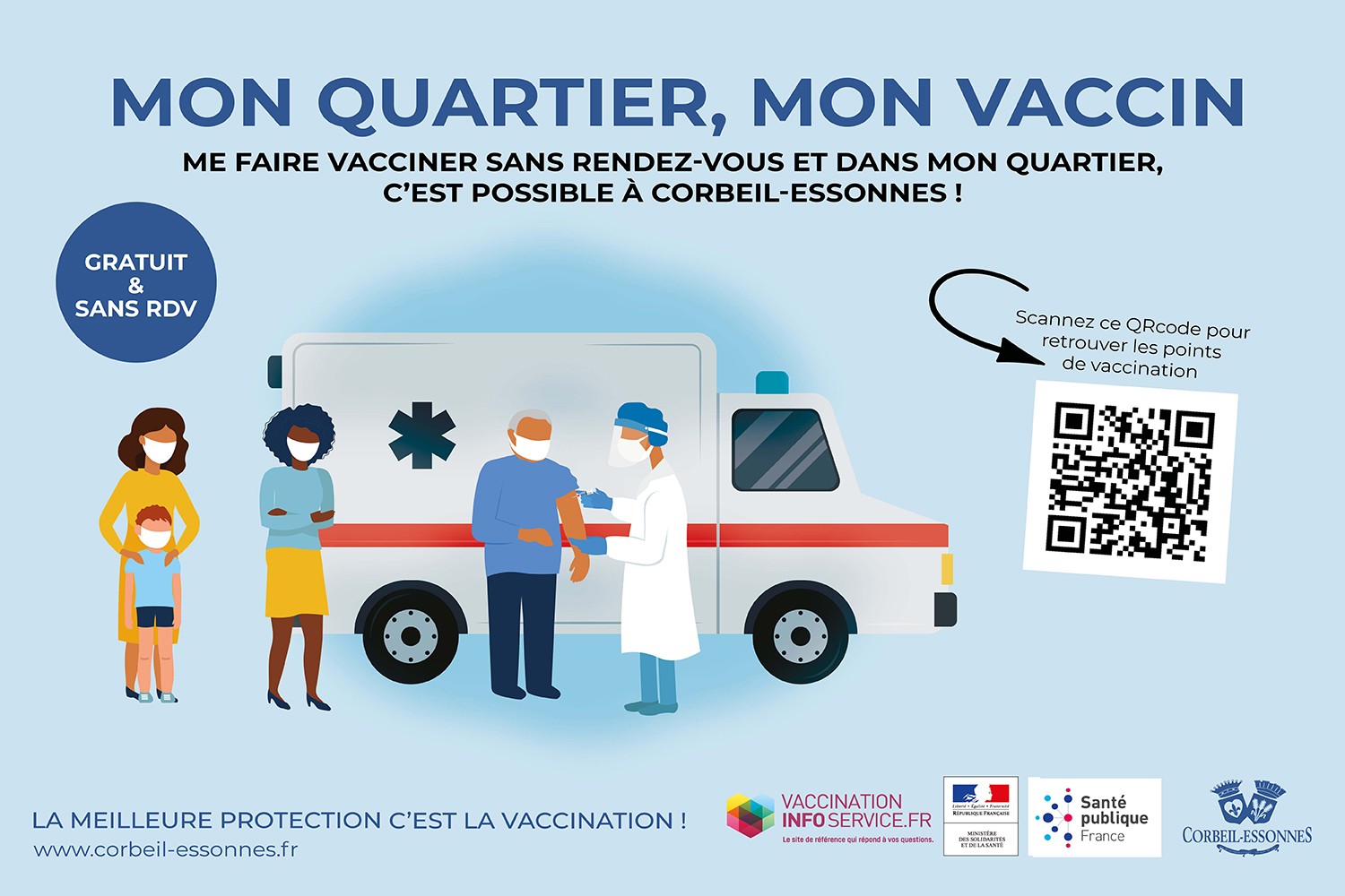 Vaccination Gratuite Et Sans Rendez Vous Dans Vos Quartiers Corbeil Essonnes [ 1000 x 1500 Pixel ]